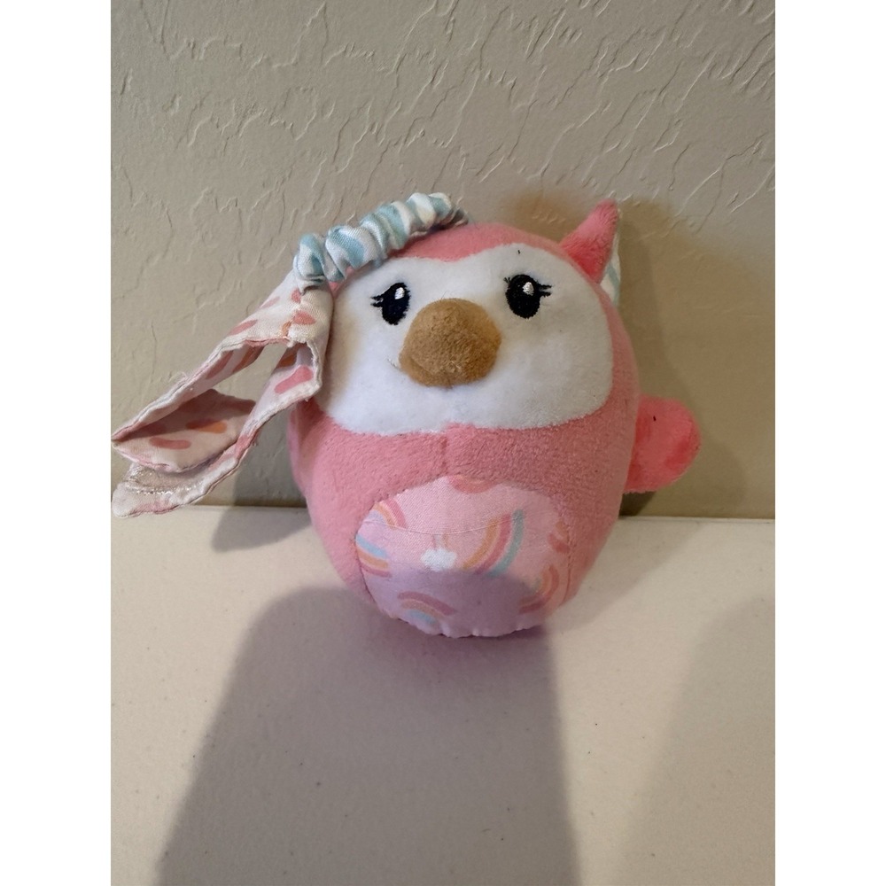 Spark Create Imagine Pink Owl Plush Rainbow Belly 9" Soft‎ Toy